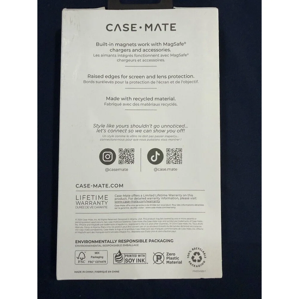 Case-Mate iPhone 16 Pro Max Case MagSafe -12ft Drop Protection -Silver Waterfall
